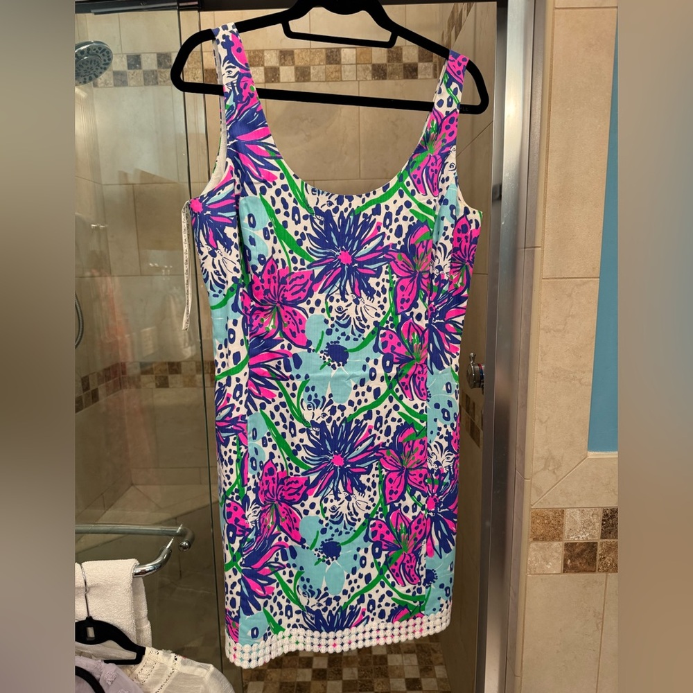 Lilly Pulitzer Eaton Sheath Dress in Garden Leopard Print